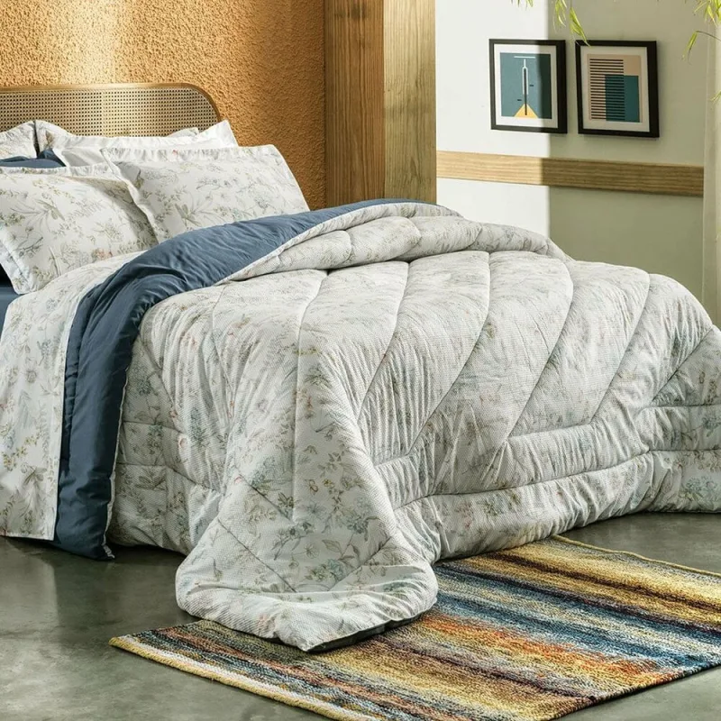 Kit Colcha Casal Altenburg 03 Peças Toque Acetinado Campestre - ALTENBURG - Cama Mesa E Banho