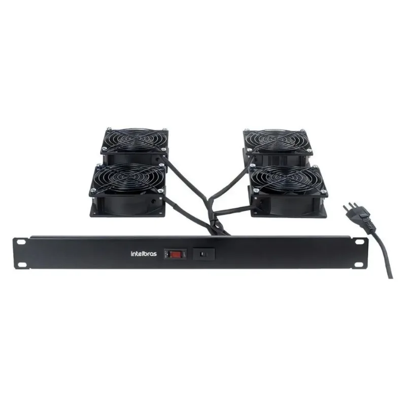 Conjunto 4 Ventiladores Intelbras KVR4V Para Rack Preto 4770008 (MP)