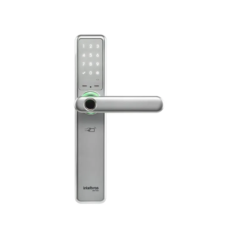 Fechadura Smart De Embutir C/Maçaneta Ifr 7000-Prata Intelbras