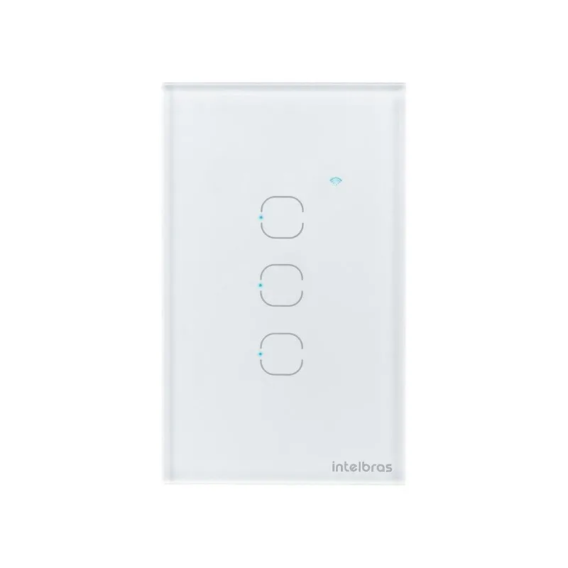 Interruptor Smart Zigbee Touch EZS 1003 4850051 Controle por Aplicativo e Voz Branco Intelbras