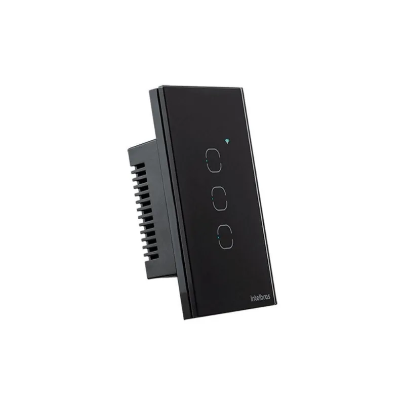 Interruptor Smart EZS 1003 Touch 3 com Zigbee Bivolt Preto Intelbras