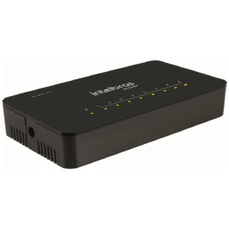 Switch Intelbras S1108F FAST ETHERNET 8 Portas - 4760117 PRETO / Bivolt