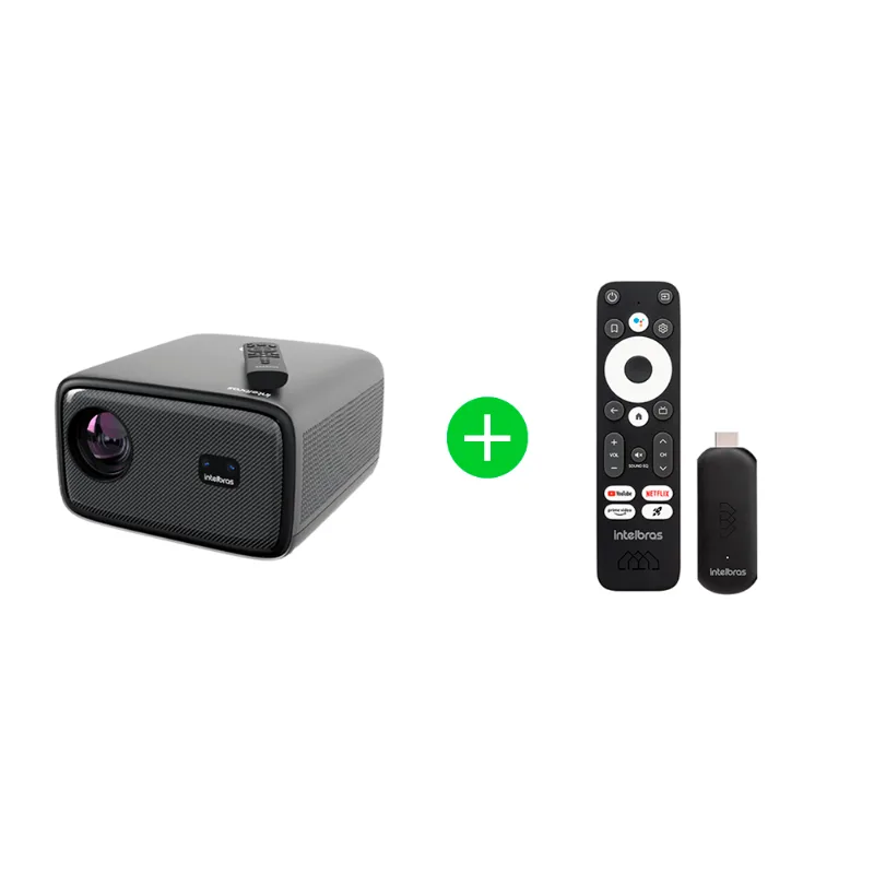 Kit Projetor Full HD PFL 7560 com Smart Stick Full HD Intelbras
