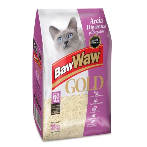 AREIA SANITARIA GOLD P/GATOS 2 KG - GOLD