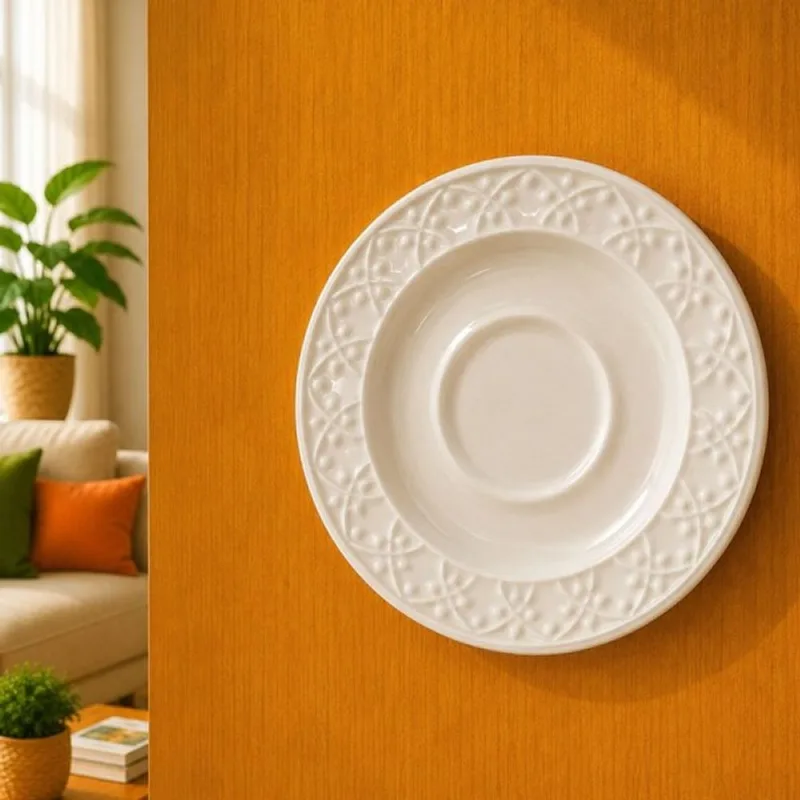 Pires Decorativo Enfeite Parede Sala Cozinha Quarto Suporte Marfim