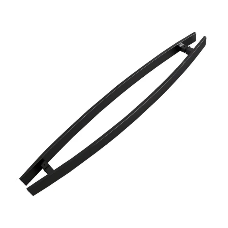 Puxador Curvo Inox Escovado Geris Puxador Curvo Inox 70cm Inox Preto
