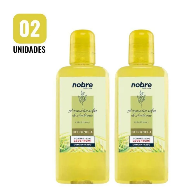 Aromatizante de Ambiente Citronela Concentrado com Fórmula Concentrada 140ML Nobre 2 UNIDADES