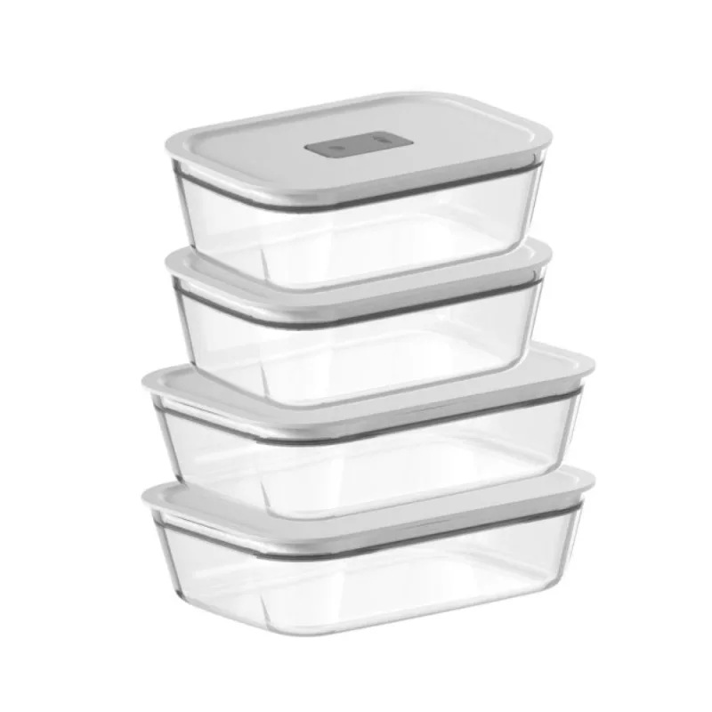 Conjunto De Potes De Vidro Herméticos 4 Peças Fresh Lock Ou - OU - Bebês