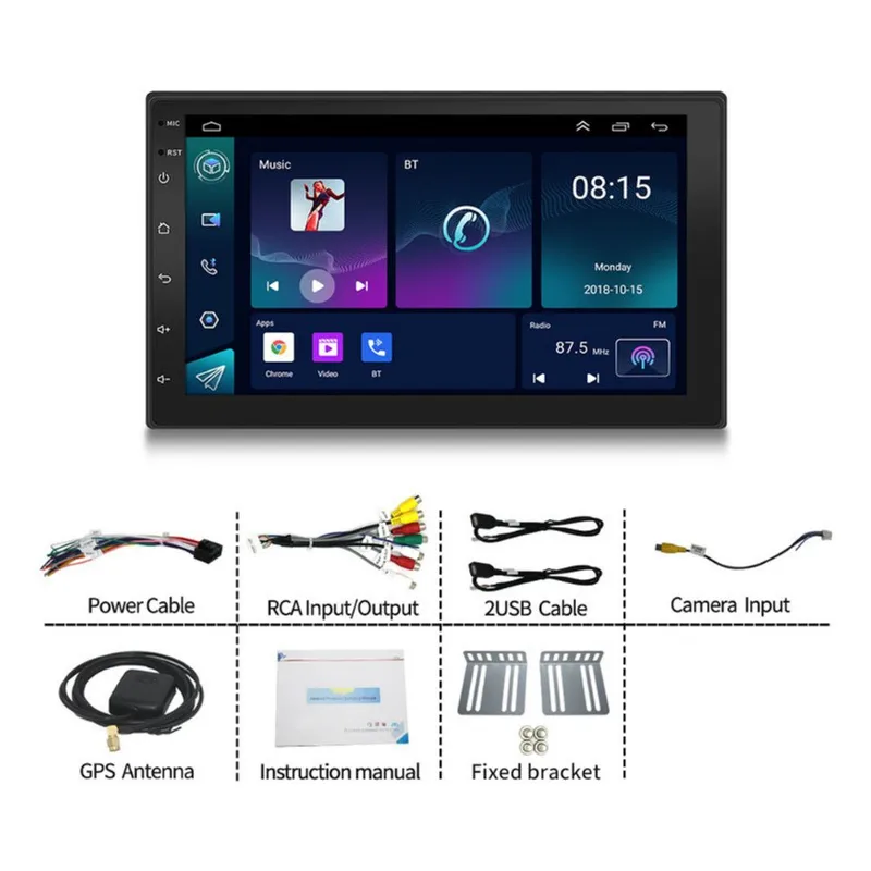 7 Android Uso Geral Gps Navegação De Carro Wifi Mp5/m A7