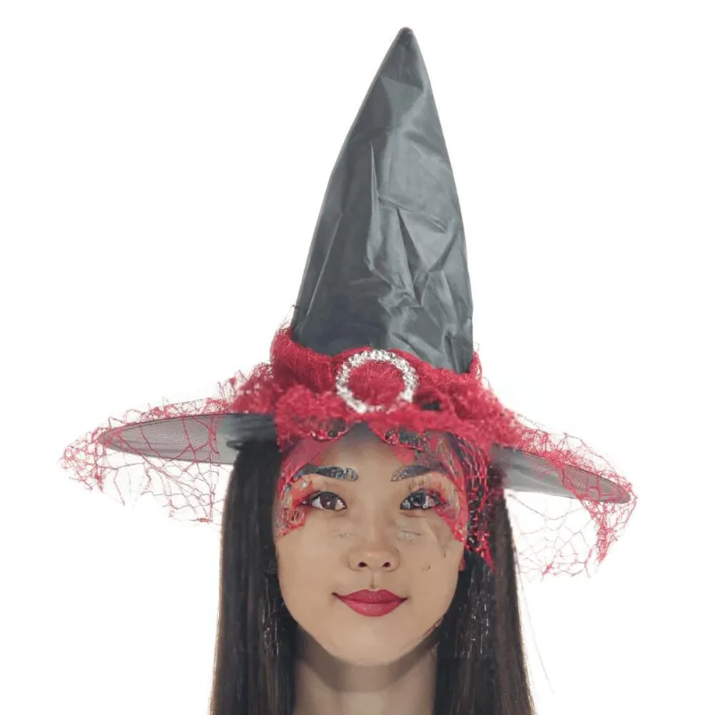 Chapéu Da Bruxa Darlene Vermelho Halloween Abrakadabra