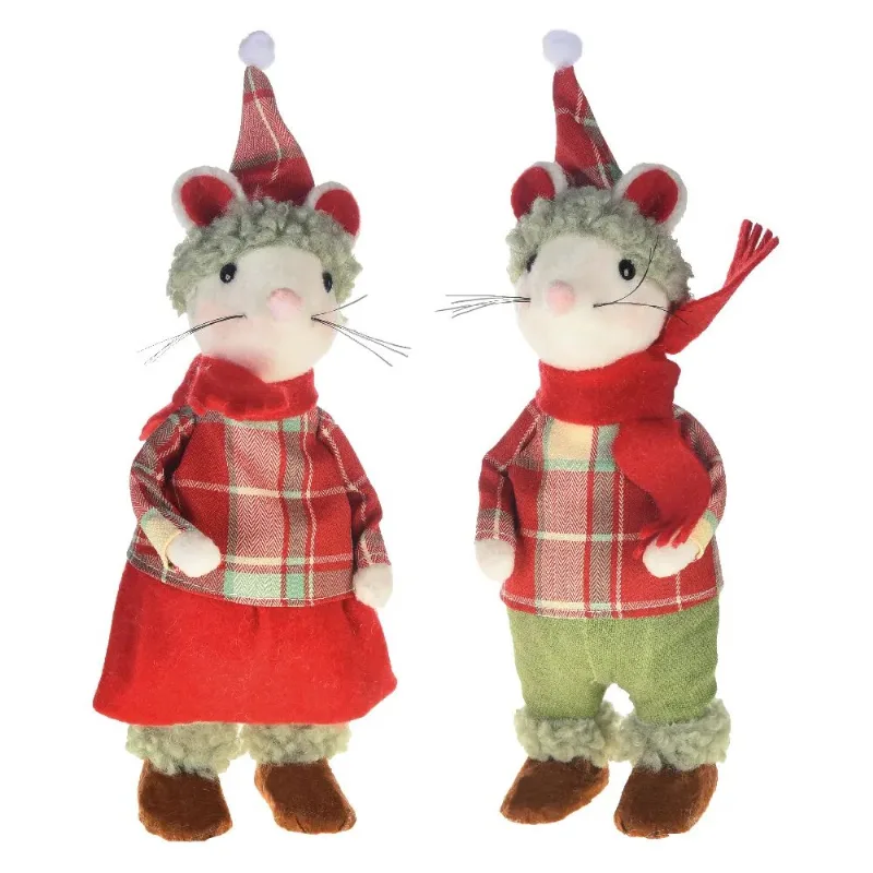 Rato Decorativo Com Bota E Gorro Sortidos Cromus 1 Unidade