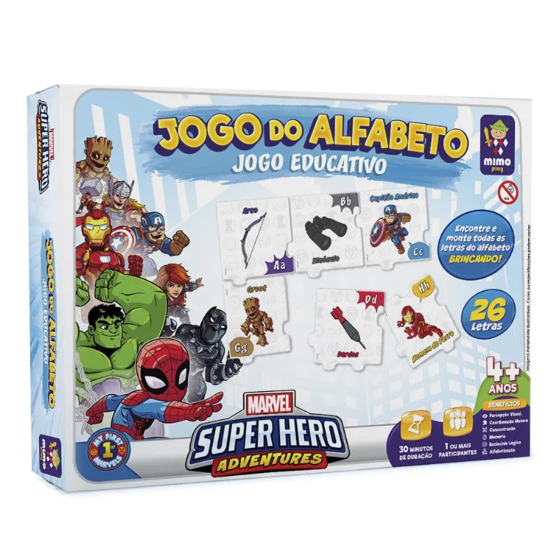 Jogo Marvel - Jogo do Alfabeto - Mimo Toys