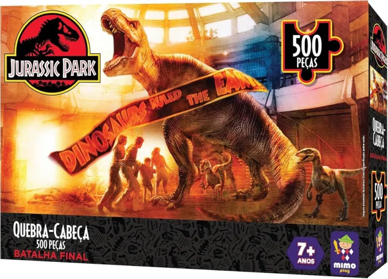 Quebra Cabeça 500 Peças Jurassic Park T-Rex - LC - Brinquedos
