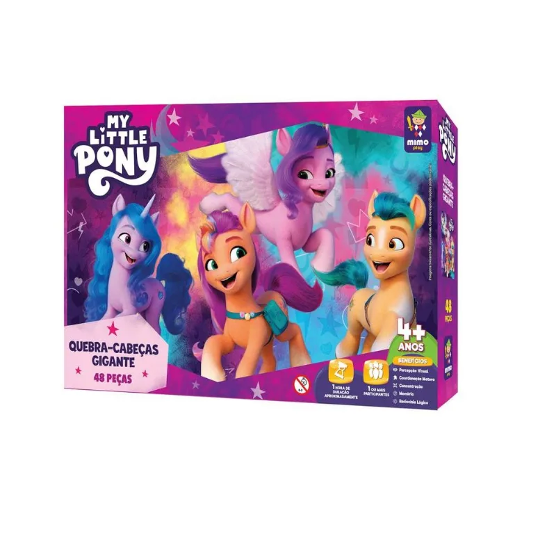 Quebra-Cabeça - My Little Pony - Gigante Arco-íris Encantado - 48 pçs - Mimo