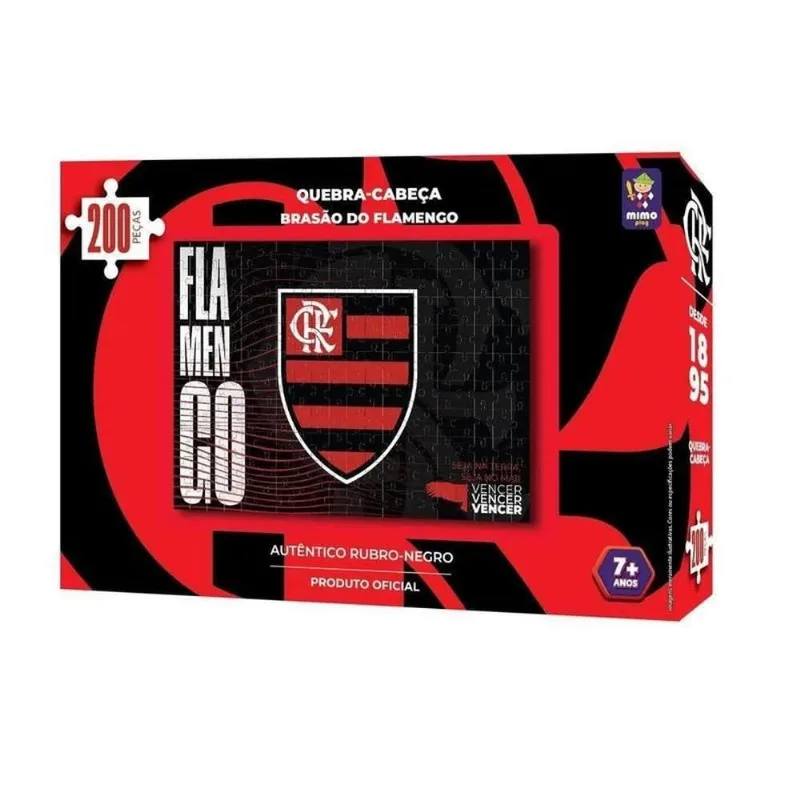 Quebra-Cabeça 200 Peças Brasão do Flamengo Mimo Toys 2581