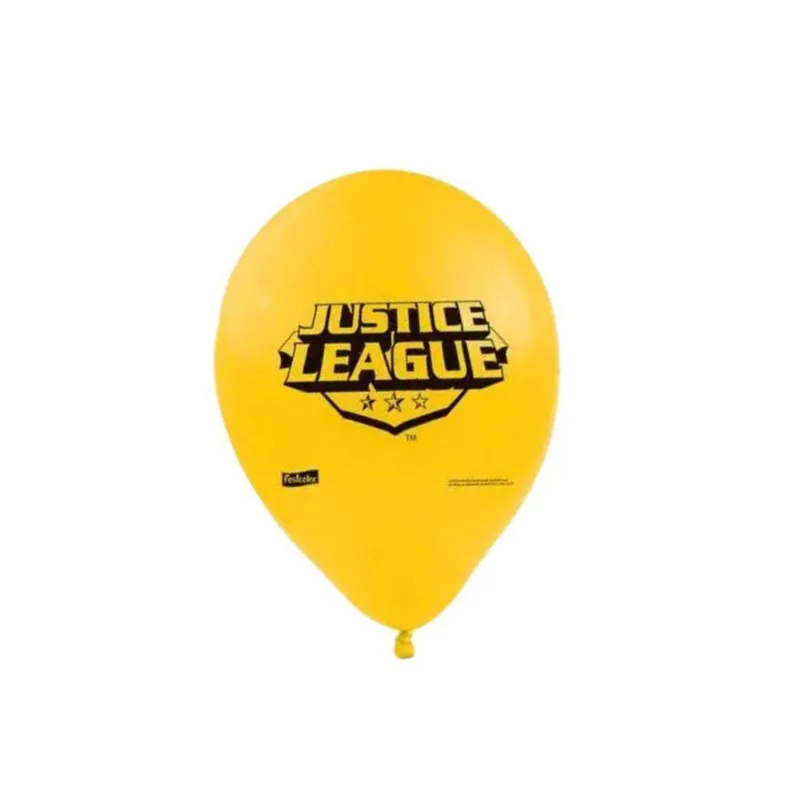 Balão Azul E Amarelo Liga Da Justiça - 9 Polegadas - 25 Un