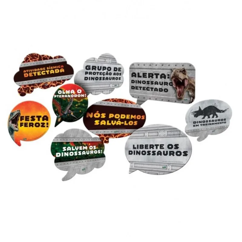 Kit Placas Jurassic World 2 com9 Festcolor