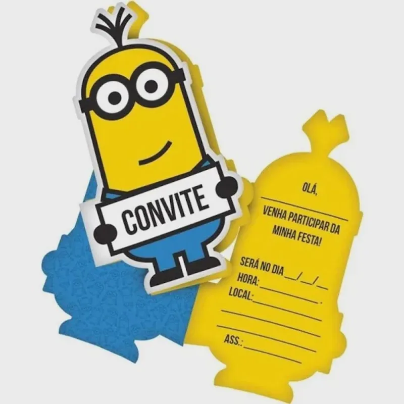 Convite Minions C/8 Festcolor