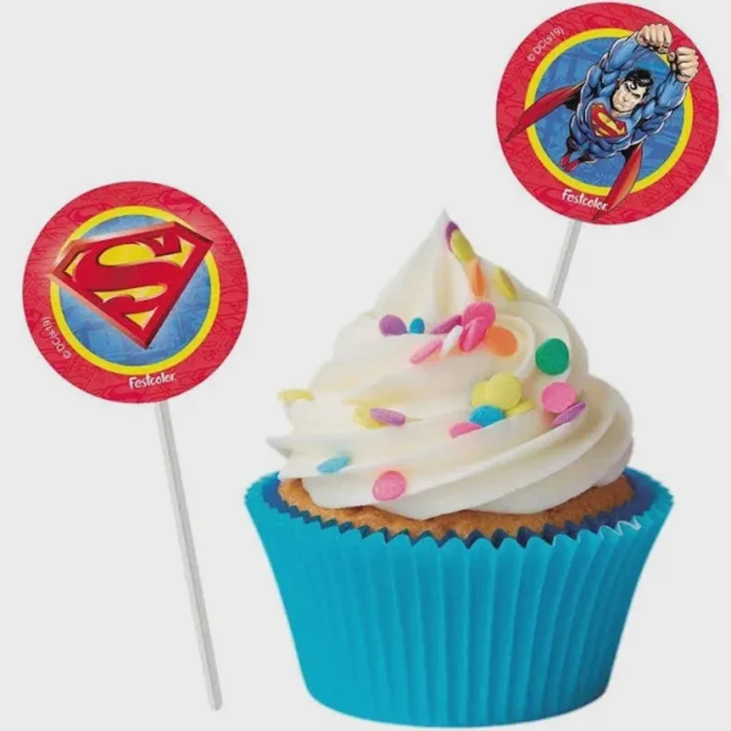 Bandeirinha p/ Doces Superman C/8 Festcolor