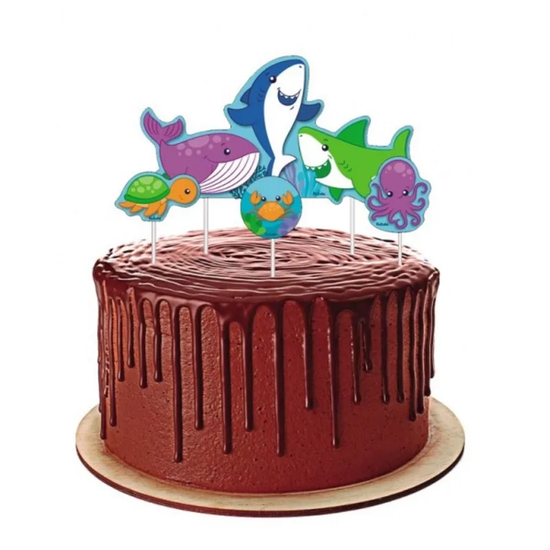 Topper Para Bolo Fundo do Mar com3 Festcolor