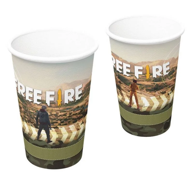 Copo de Papel Free Fire 200ml c/8 Festcolor