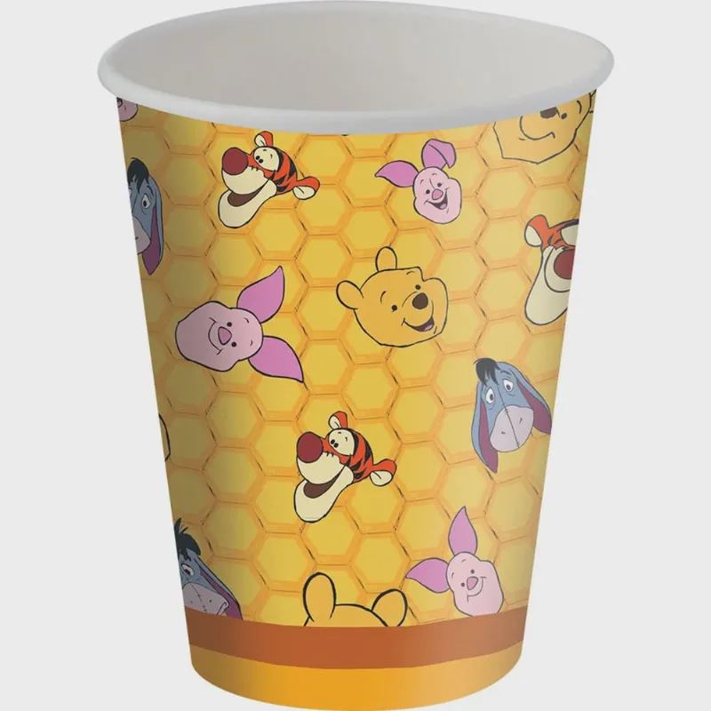 Copo Papel 200ml Ursinho Pooh C/8 Festcolor
