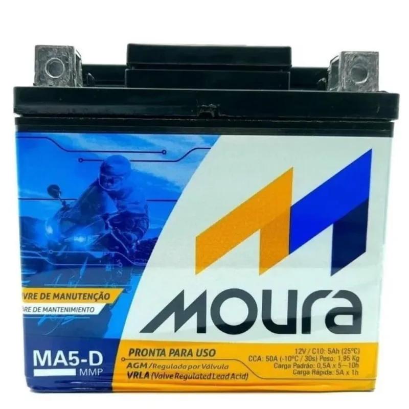 Bateria Moura Cg Titan 150 Sport 2005 A 2008 Ma5-D 5Ah- C