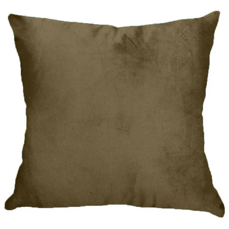 Almofada Decorativa 50X50cm Veludo Italiano Liso Havan Casa - Marrom