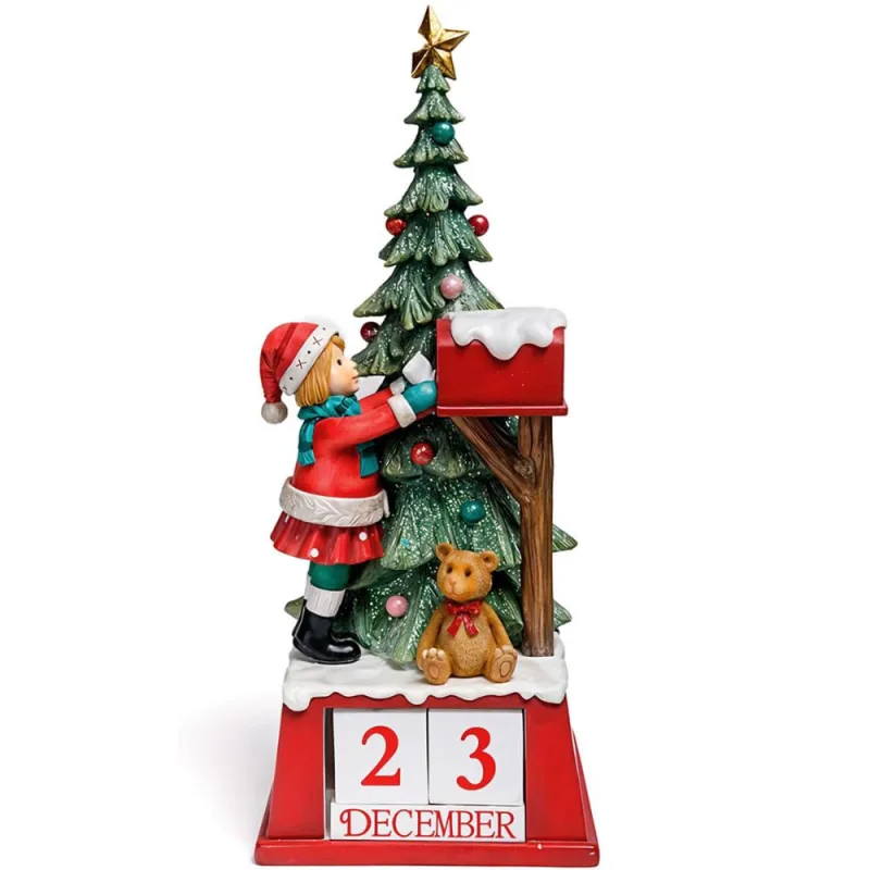 Decoração Natal Luxuoso Calendário Dezembro Iluminado 50cm - Não Disponível - Artigos De Festa