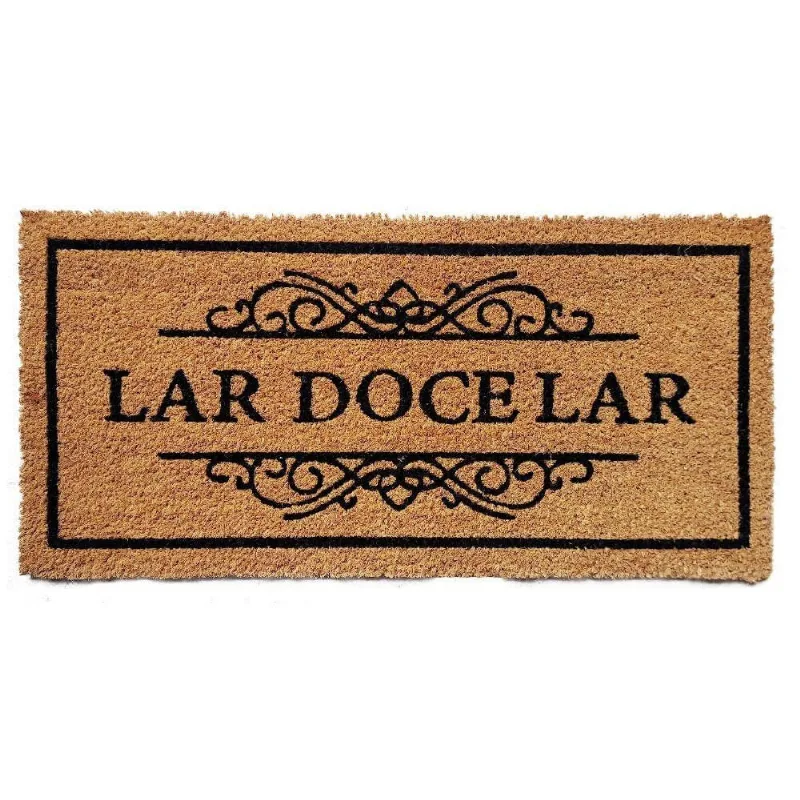 Capacho De Poa Fibra De Coco Slim Lar Doce Lar 70x33cm - Uzoo Capacho Fibra De Coco Slim Rt 70x33cm Lar Doce Lar