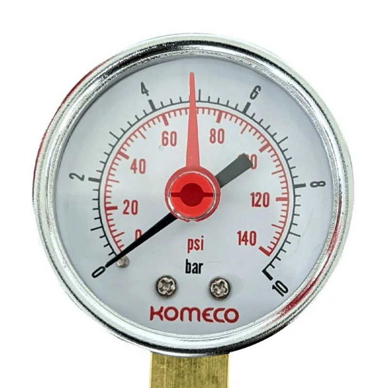 Manômetro Analógico 1/4\" Com Bucha P/1/2\"