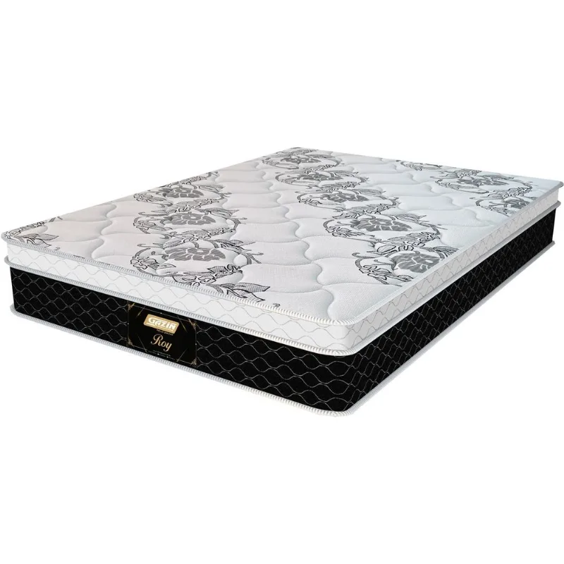 Colchão Casal Molas Ensacadas Gazin Roy 138x188x25cm Preto e Branco