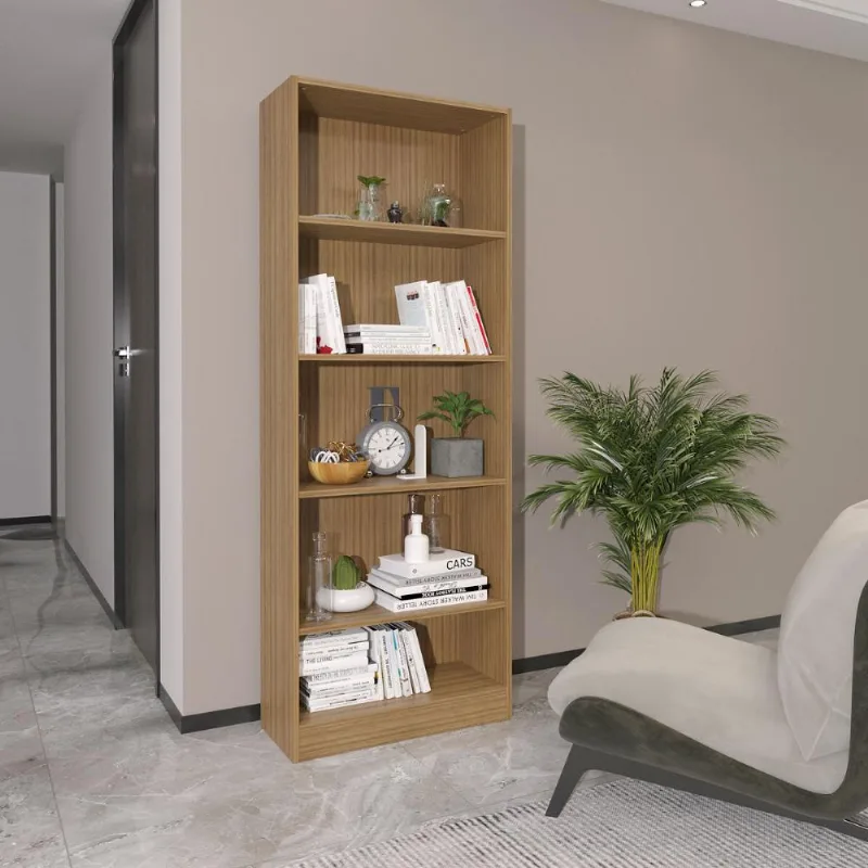 Estante Escritório Multiuso 60 cm Multimóveis CR25039 Amêndoa