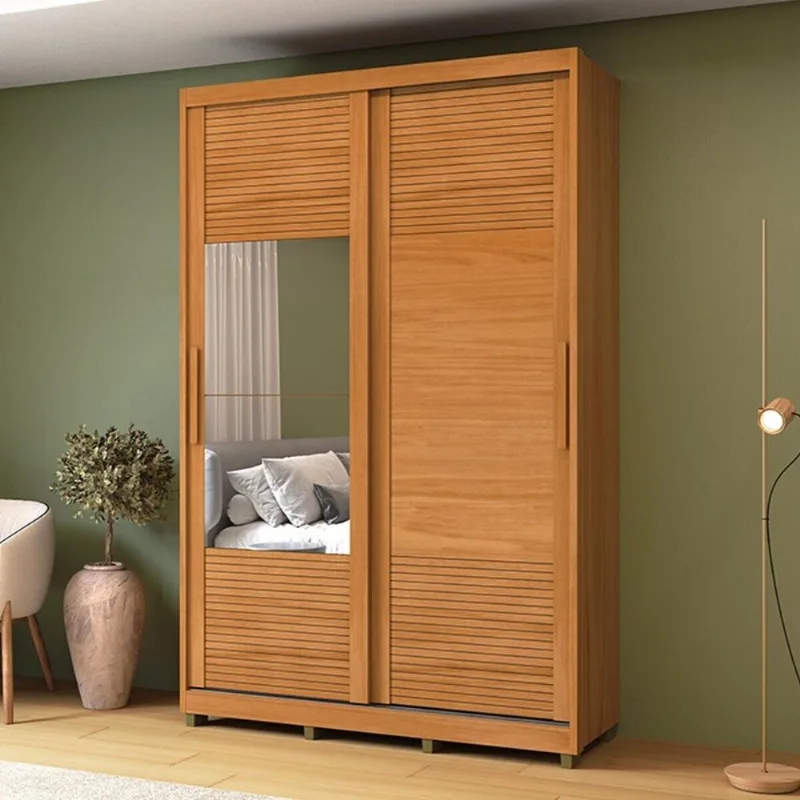 Guarda-Roupa Solteiro com Espelho 2 Portas Correr 3 Gavetas 150cm Multimóveis CR35399