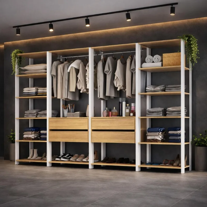 Guarda-Roupa Closet Modulado Arizona 4 Gavetas 270cm Multimóveis MP4784