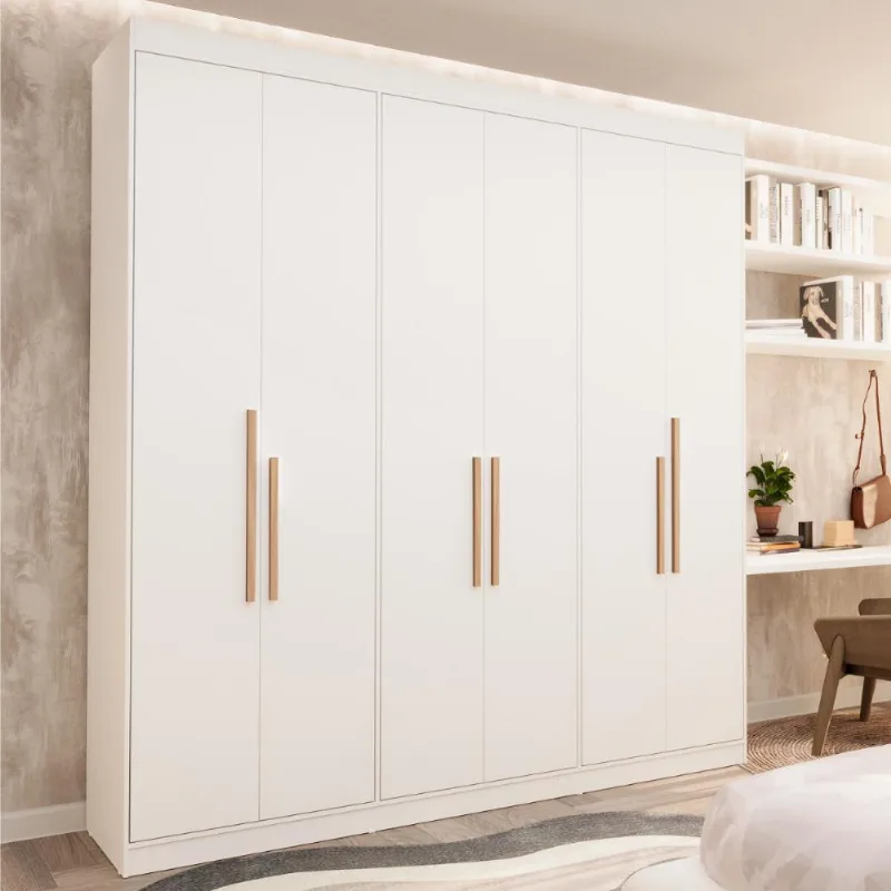 Guarda-Roupa Casal 6 Portas 2 Gavetas 206cm Multimóveis CR35456