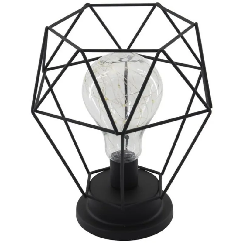 Luminária Vintage Decoração Industrial Luz De Led Amarela