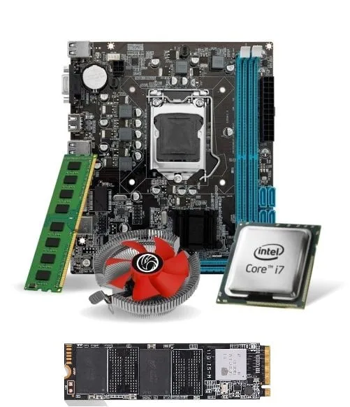 Kit Pl Mãe H110 + Proc. I7 8700 + Mem. 16gb Ddr4 + Cooler + M2 512