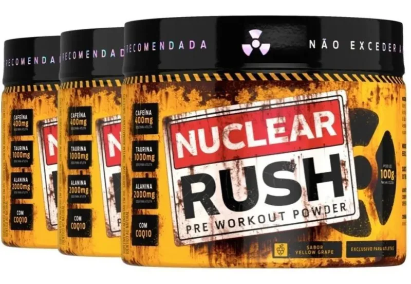 Kit 3 X Nuclear Rush 100G 1 Limao 1 Morango 1 Guarana - Bodyaction - Suplementos Alimentares
