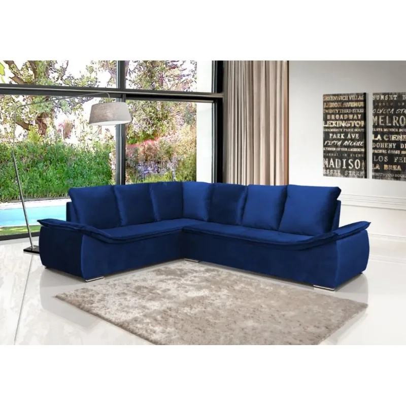 Sofá de Canto 6 Lugares 267cm Hellen Alphaville | Azul