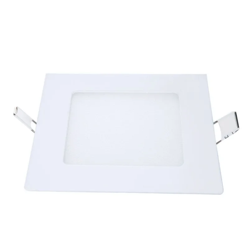 Painel LED de Embutir Pop Quadrado Luz Amarela Bivolt Avant Painel de LED Pop Embutir 6W 12x12cm 360 Lúmens Luz Amarela