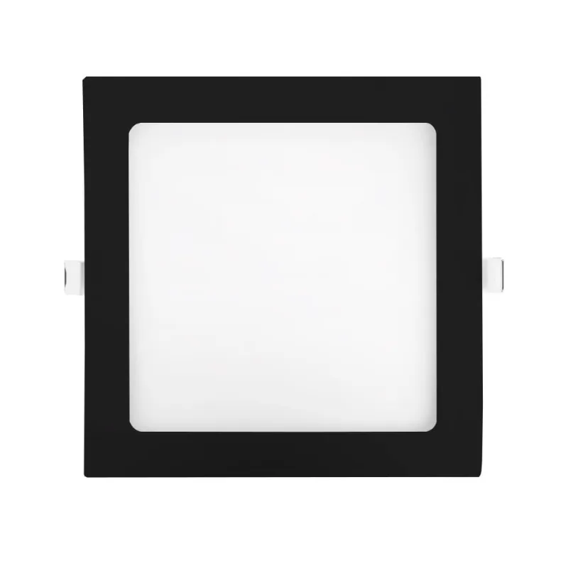 Painel Led Pop Embutir Quadrado 18W 3000K Preto Avant