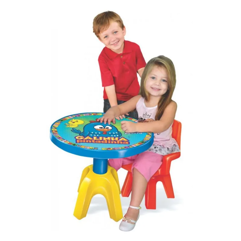 Mesa com Cadeira - Galinha Pintadinha - Cores Sortidas - Lider