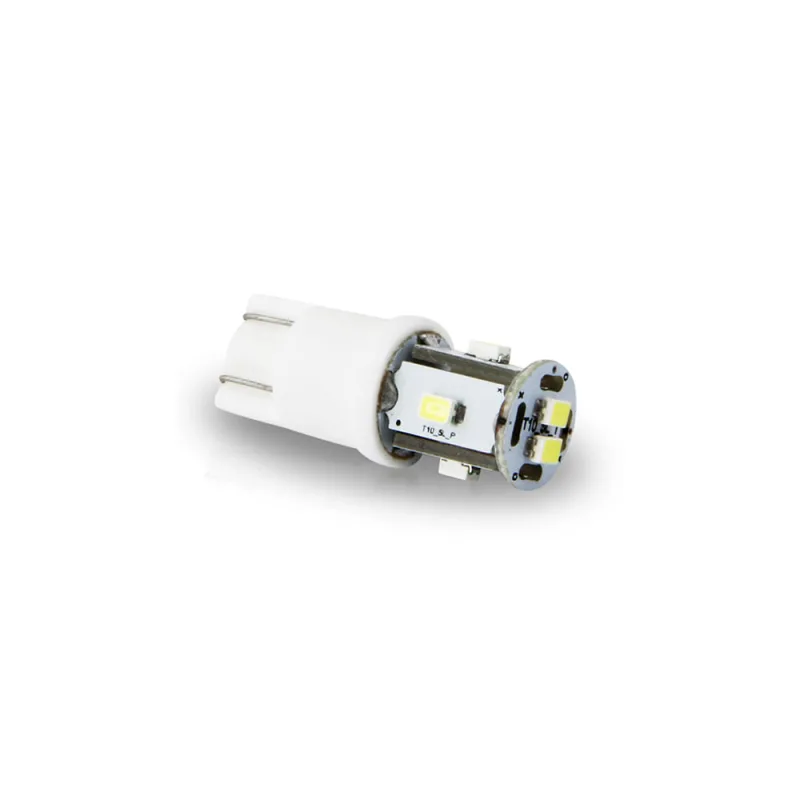 Par Lampada Led Autopoli T10 Torre 6Leds 2825 2W 12V Branco - AUTOPOLI - Iluminação