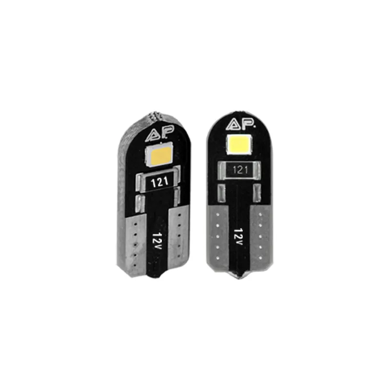 Lâmpada LED Lamp Esmagada Pingão 12V 2W Com Base T10 Slim - Branca Autopoli