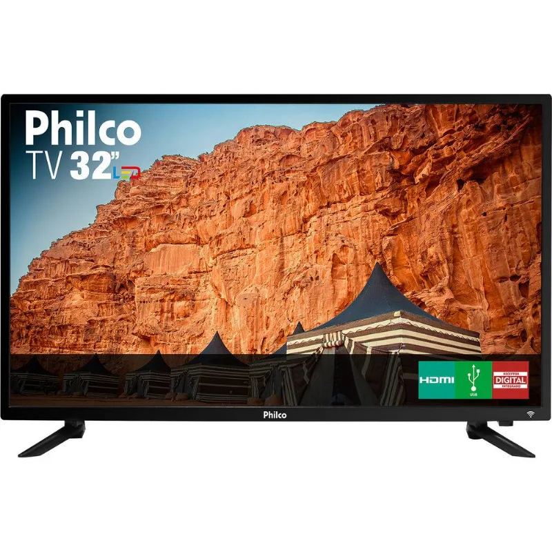 TV LED 32 Philco PTV32C30D HD com Conversor Digital 2 HDMI 1 USB 60Hz - Preta