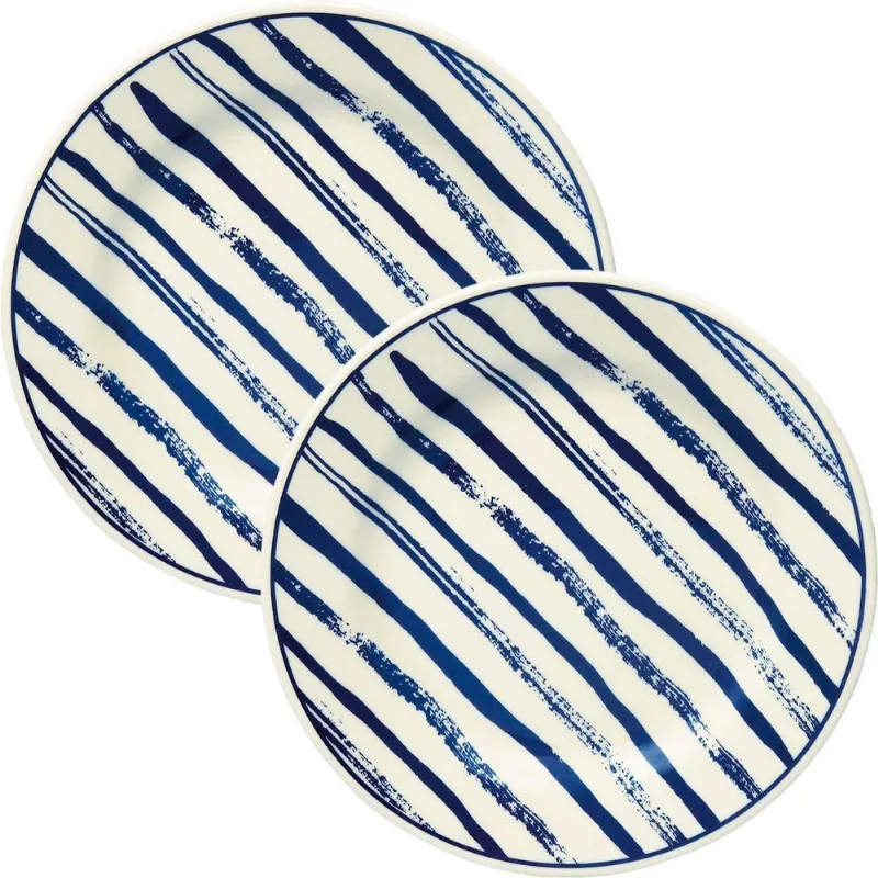 Kit Jogo Pratos Raso Jantar 8pçs 8 Pessoas Margaridas 24cm