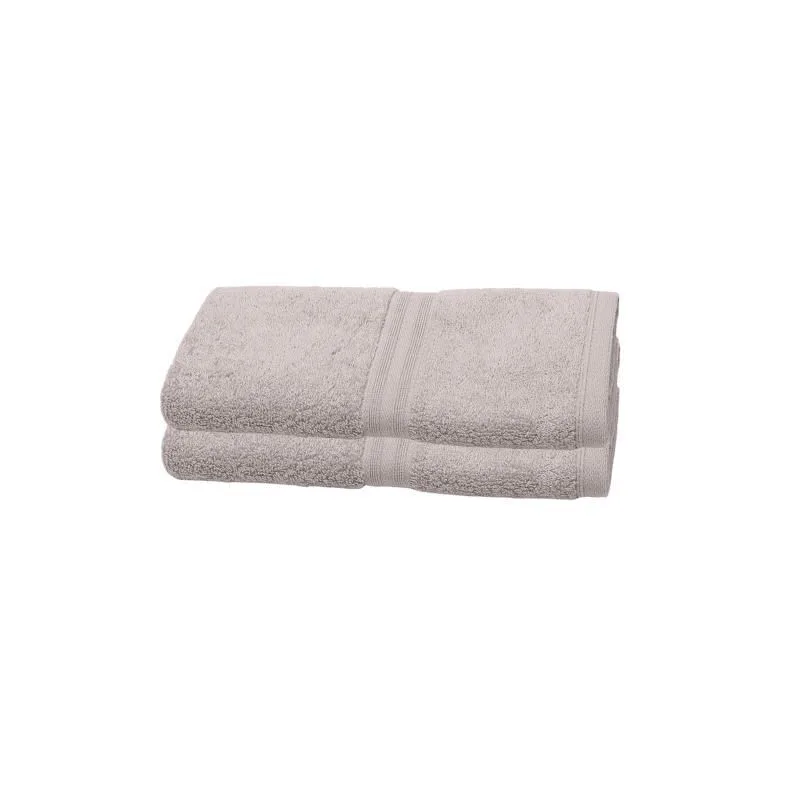 Kit 2 Toalhas De Lavabo Buettner Fio Egípcio Platine 30x50cm