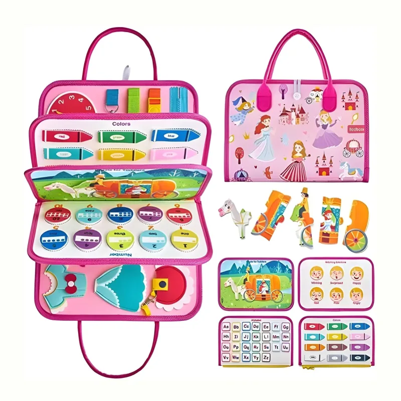 Maleta Educativa Infantil Princesas Brinquedo Pedagógico - Tudo em Caixa - Tudo em Caixa - Brinquedos