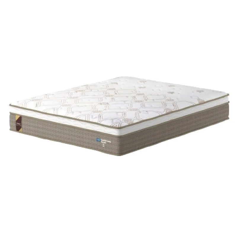 Colchão Casal Queen Molas Ensacadas Guarda Costas Alameda 158x198x30cm Marrom-branco Probel